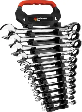 12 Pc Sae Ratchet Wrench Set