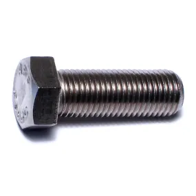 7/16"-20 x 1-1/4" 18-8 Stainless Steel Fine Thread Hex Cap Screws (8 pcs.)