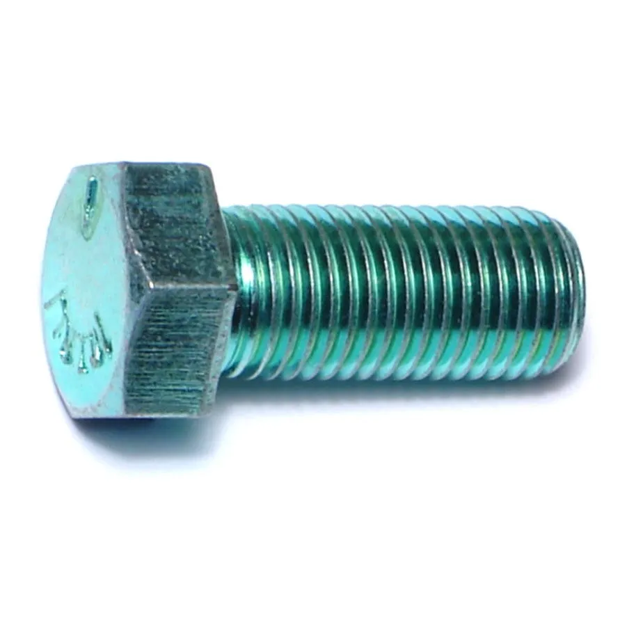 7/16"-20 x 1" Green Rinsed Zinc Grade 5 Hex Cap Screws (83 pcs.)