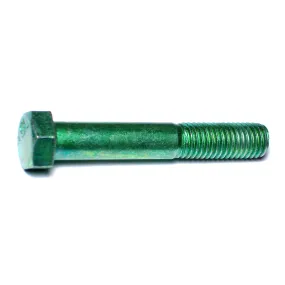 9/16"-12 x 3-1/2" Green Rinsed Zinc Grade 5 Hex Cap Screws (37 pcs.)