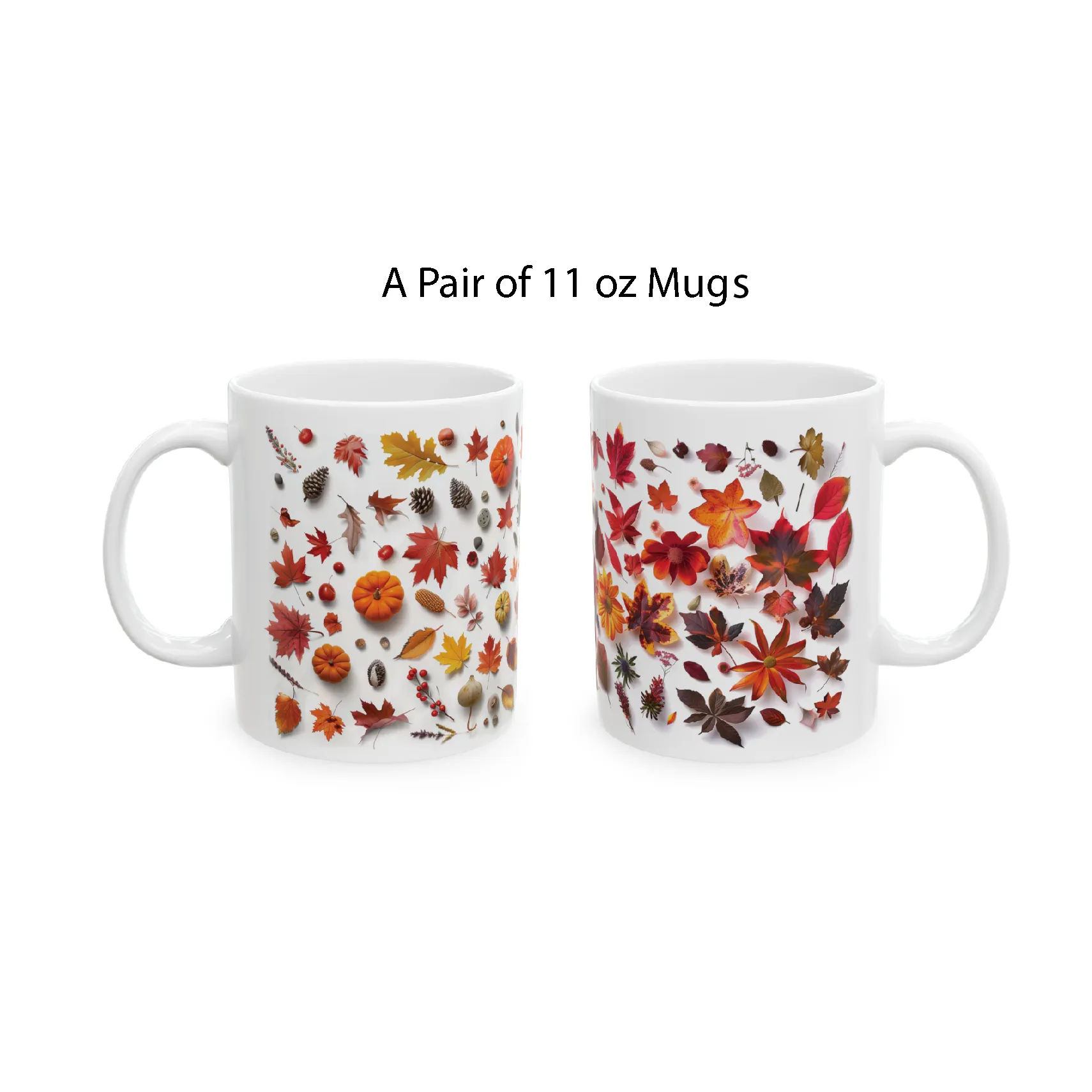 A Pair of Thanksgiving Mugs, 2 Coffee Mugs, Fall Coffee Mug, Autumn Mug, Thank You Mug, Fall Decor Mug, Autumn Decor Mug, Thanksgiving Gifts