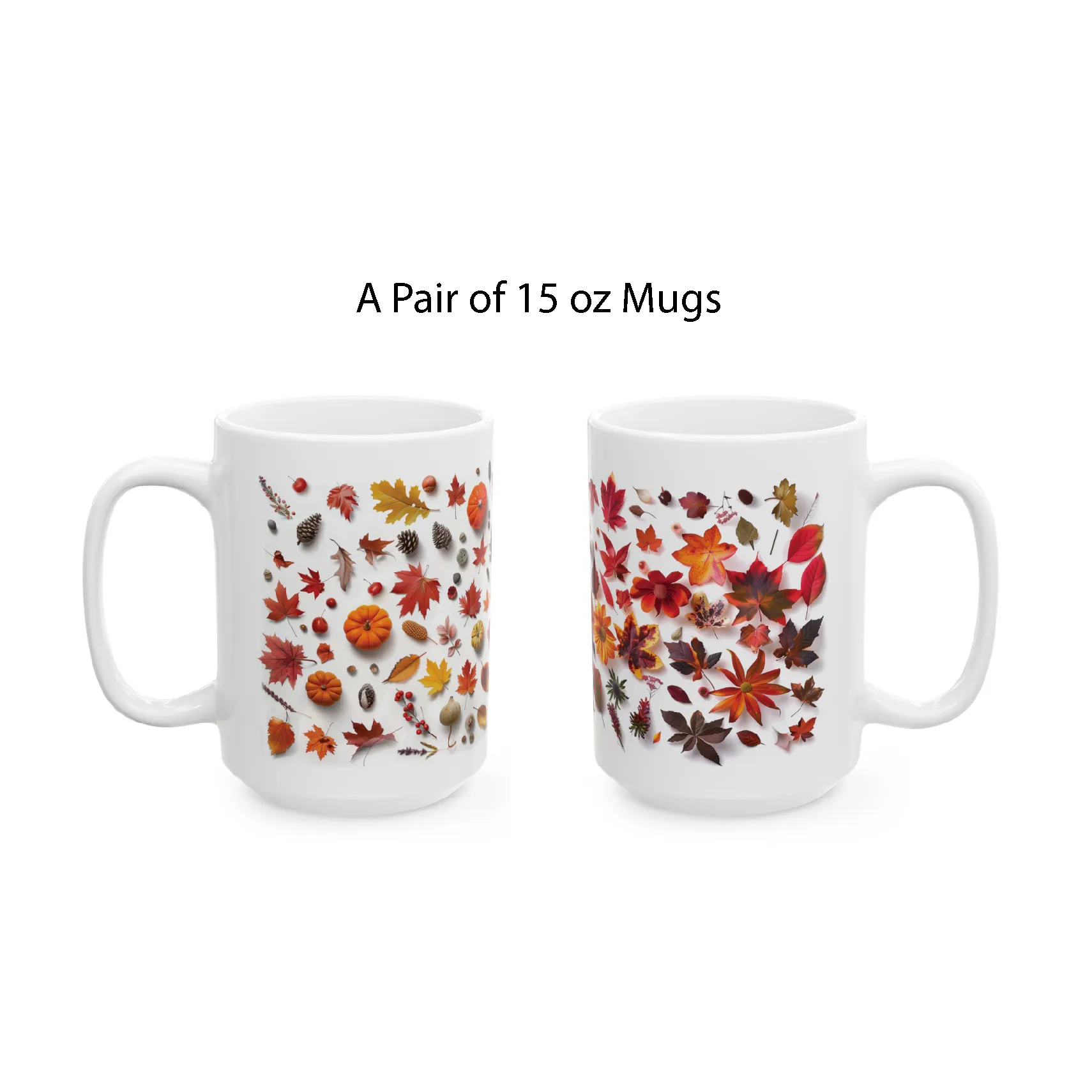 A Pair of Thanksgiving Mugs, 2 Coffee Mugs, Fall Coffee Mug, Autumn Mug, Thank You Mug, Fall Decor Mug, Autumn Decor Mug, Thanksgiving Gifts