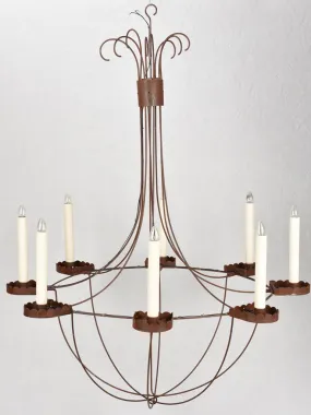 Artisan made 8 branch chandelier 31½" x 41¼"