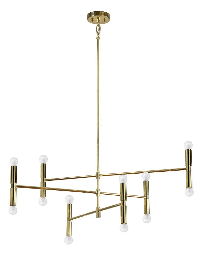 AXIS CHANDELIER, POLISHED GOLD