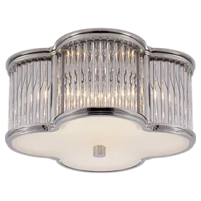 BASIL SMALL FLUSH MOUNT, POLISHED NICKEL