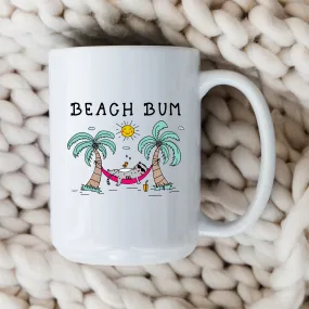 Beach Bum Cat Mug Funny Cat Coffee Cup