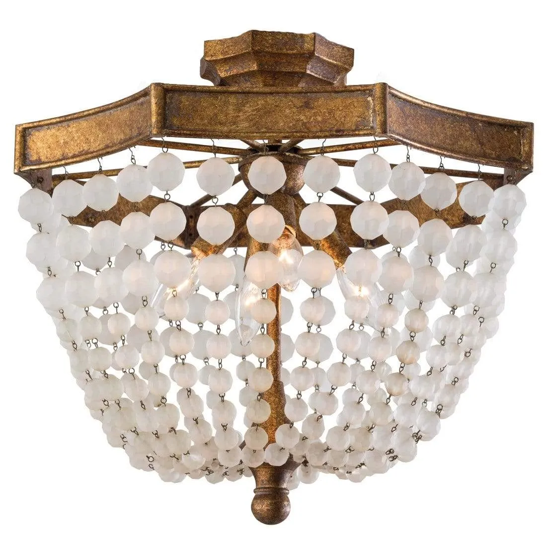 Beaded Semi Flush Mount