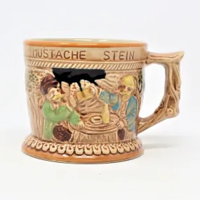 Beer Mustache Mug, German Style, Two Gentleman Drinking, Japan, Vintage, SOLD