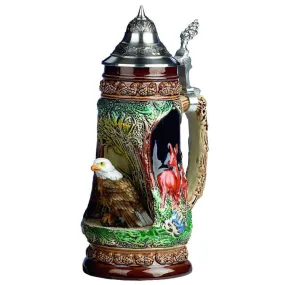 Beer Stein Wildlife with Eagle 0.5L