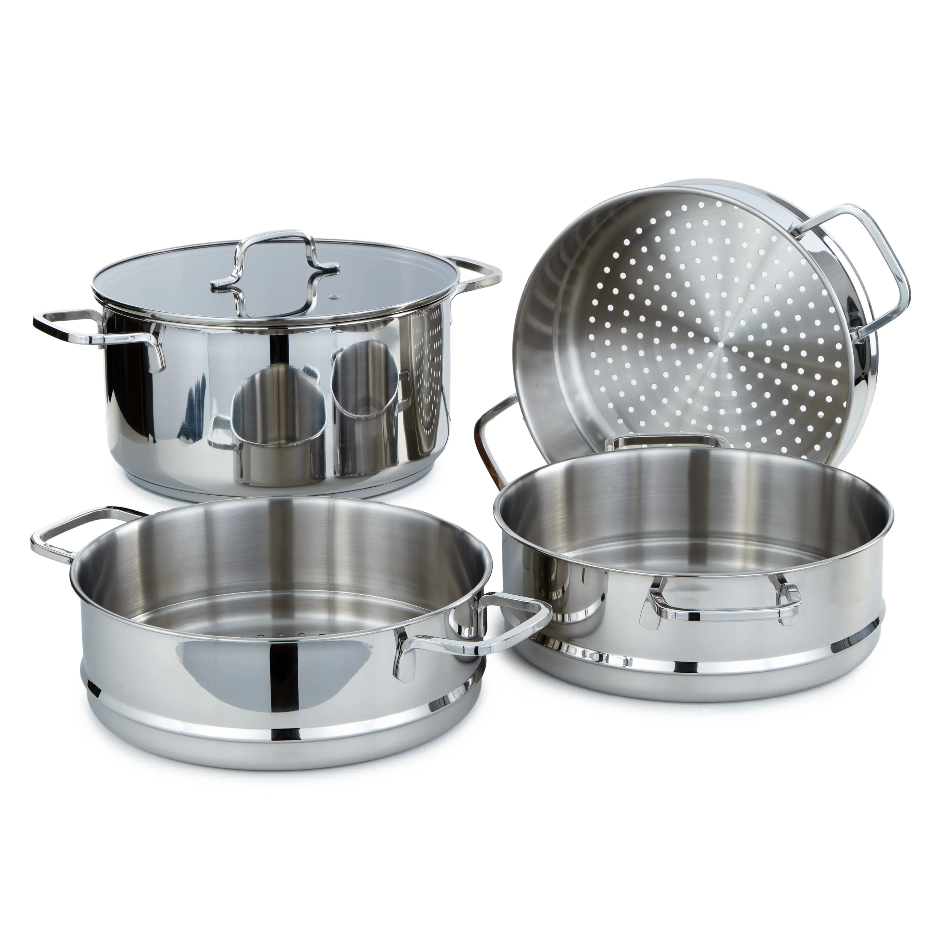 BergHOFF DiNA Helix 18/10 Stainless Steel 5pc Steamer Set, Recycled