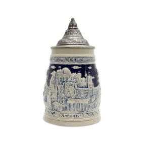 Berlin Germany Beer Stein Landmarks .75L Stein with Metal Lid