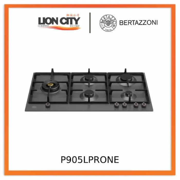 Bertazzoni P905LPRONE 90cm Built-in Gas Hob with lateral dual wok