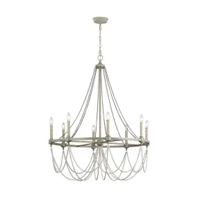 Beverly 36 in. 8 Lights Chandelier Gray Finish