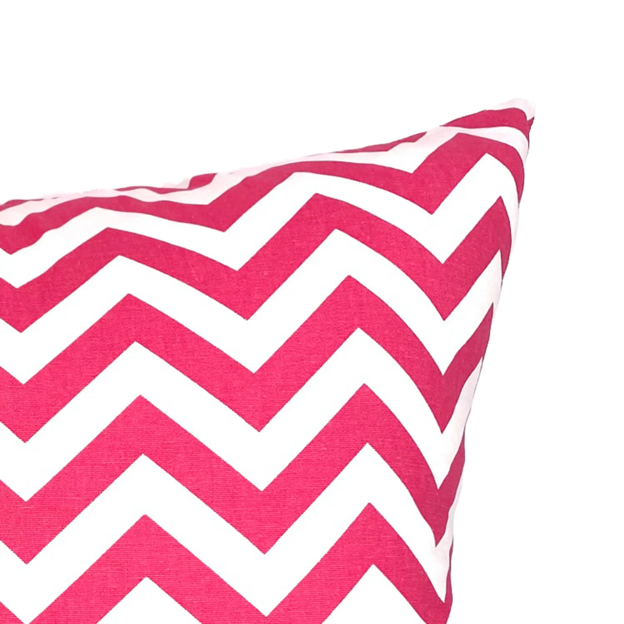 Bright Pink Chevron Throw Pillow Cover