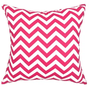 Bright Pink Chevron Throw Pillow Cover