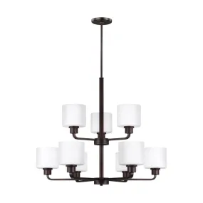 Canfield 9-Light Chandelier Bronze Finish