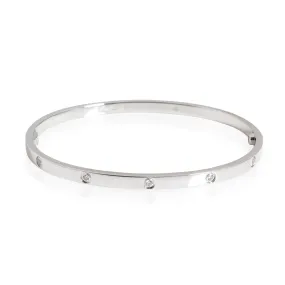 Cartier Love Diamond Bracelet With 10 Diamonds in 18k White Gold 0.21 CTW