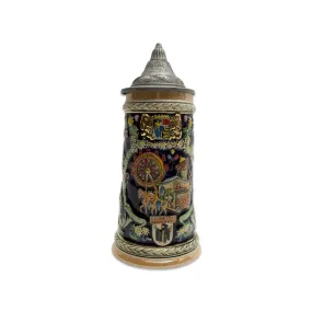 Ceramic Beer Stein Ferris Wheel w/Lid