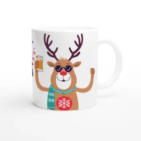 Cheers Reindeer Christmas Mug | Fun Holiday Mug