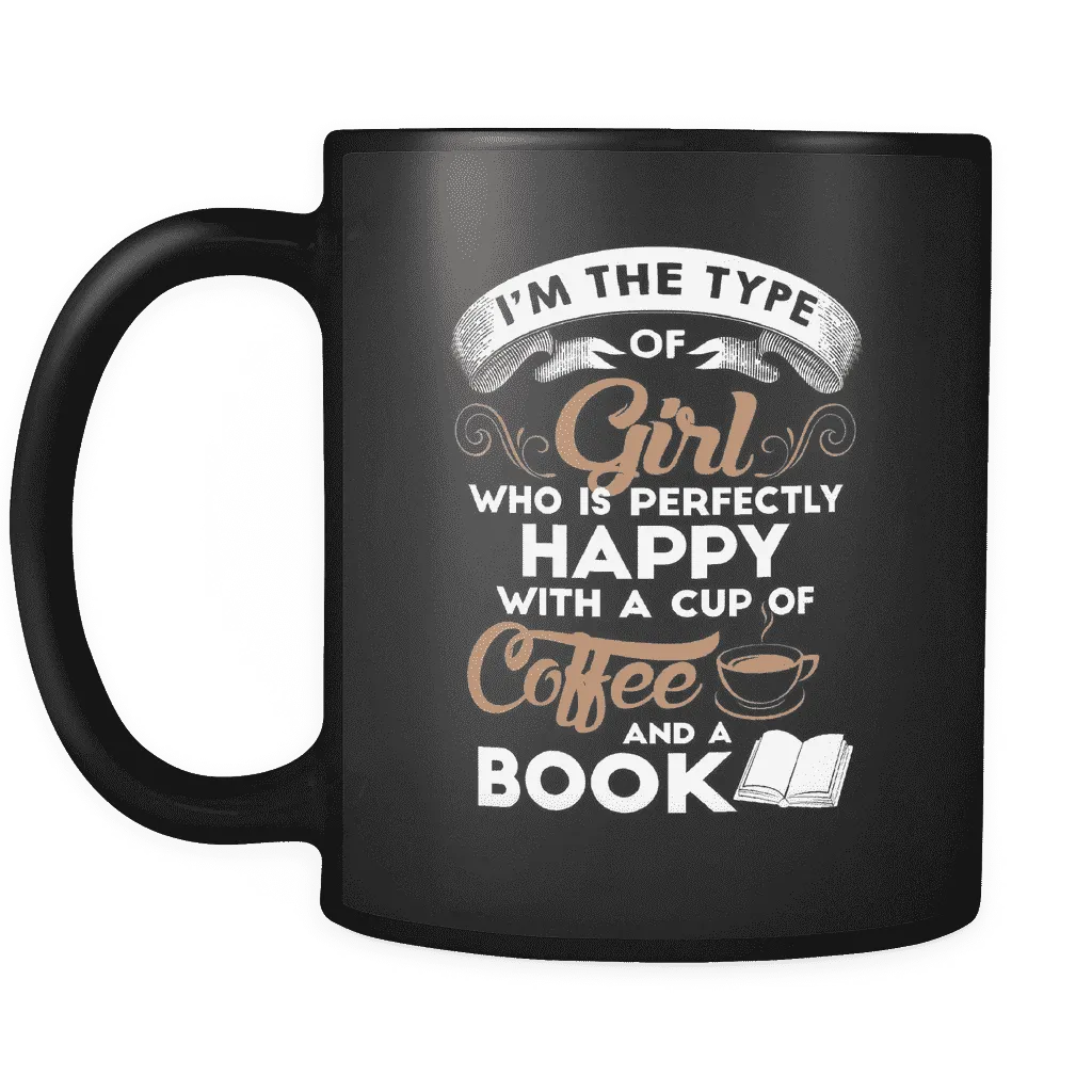 Coffee & Books Black Mug