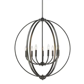 COLSON 9 LIGHT CHANDELIER, ETRUSCAN BRONZE