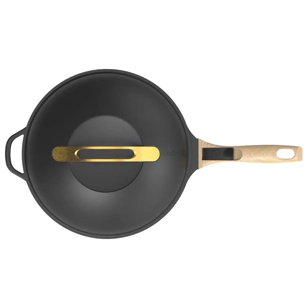 COOKUT La Favolosa Padella Casseruola Tegame 2 Manici 8 in 1 28cm Metallo Meteora Nero