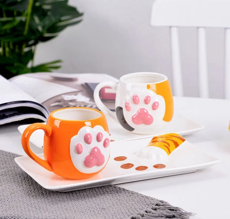 Cute Cat Paw Ceramic Coffee Mug