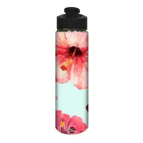 Decor Stainless Steel Water Bottle for Girls - Hibiscus