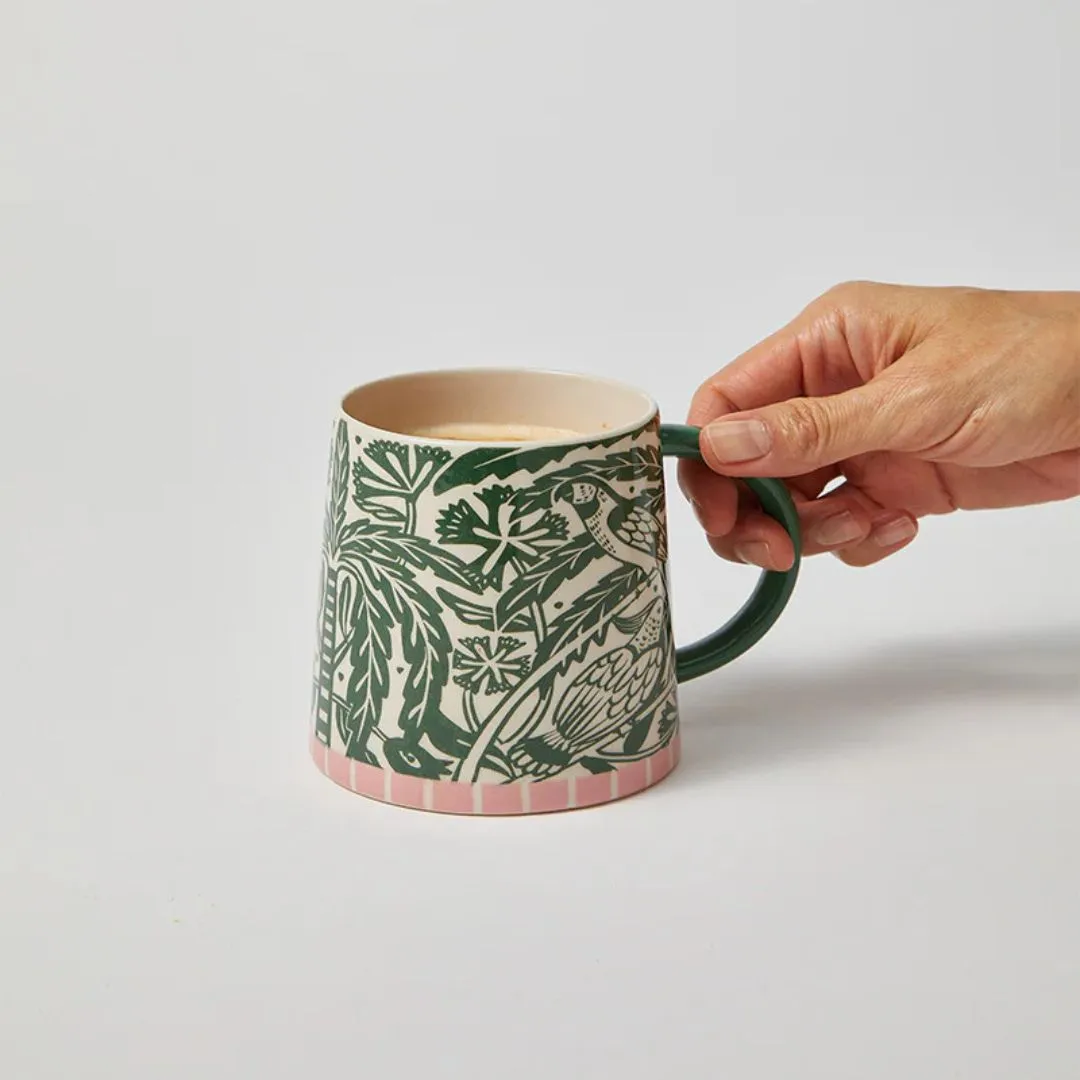 Del Sol Bird Mug Green