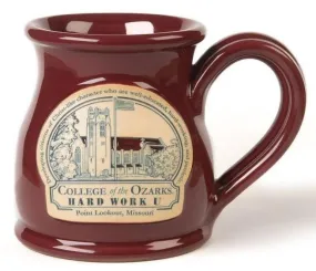 Deneen Tall Belly Mug Maroon