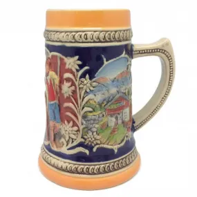 Engraved Beer Stein Alpine Pub Ceramic