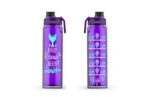 Every Mermaid Needs Water Tracker, Motivational, 20 oz, 25 oz, Water Reminder, Mermaid, double wall, Handle, To go cup, mermaid gift