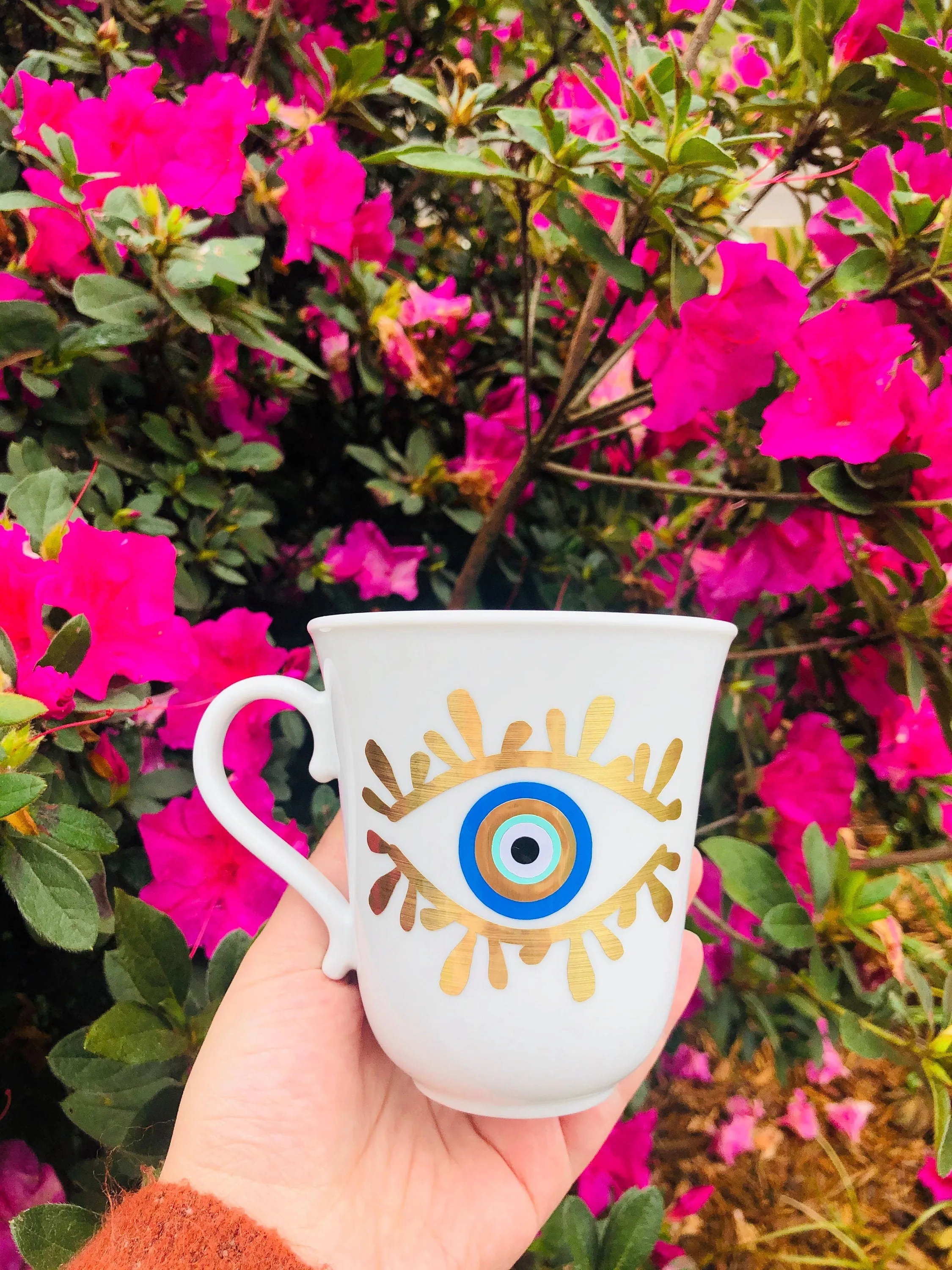 Evil Eye Design Personalized Mug Custom Gift With Your Name