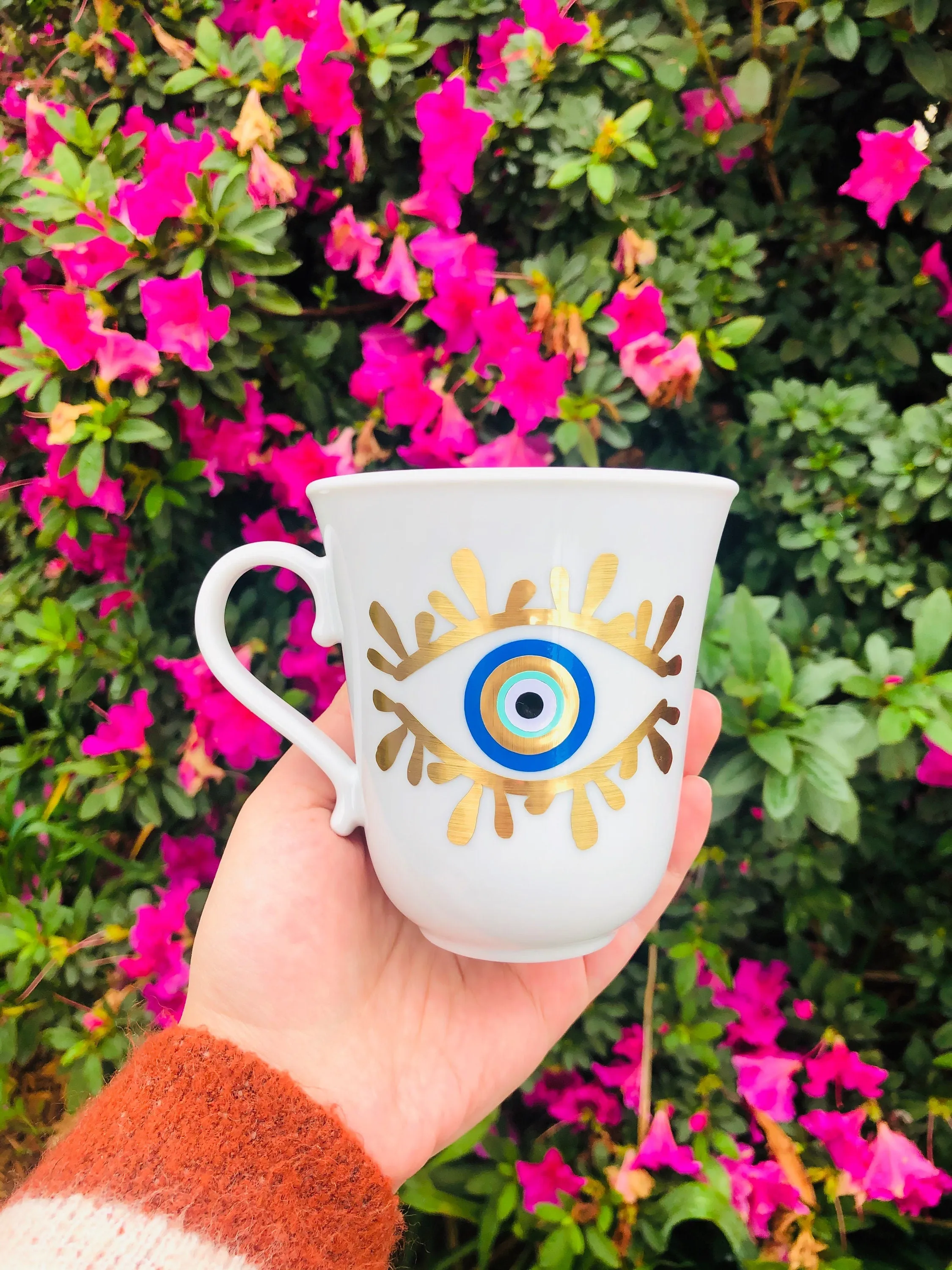 Evil Eye Design Personalized Mug Custom Gift With Your Name