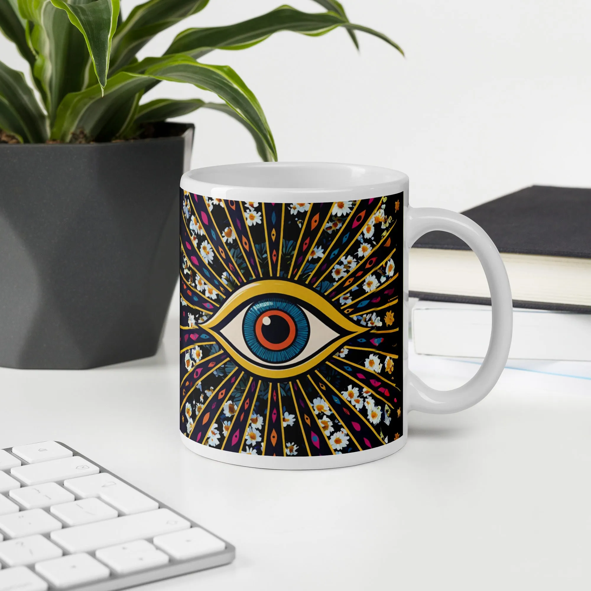 Eye Of Nature White glossy mug