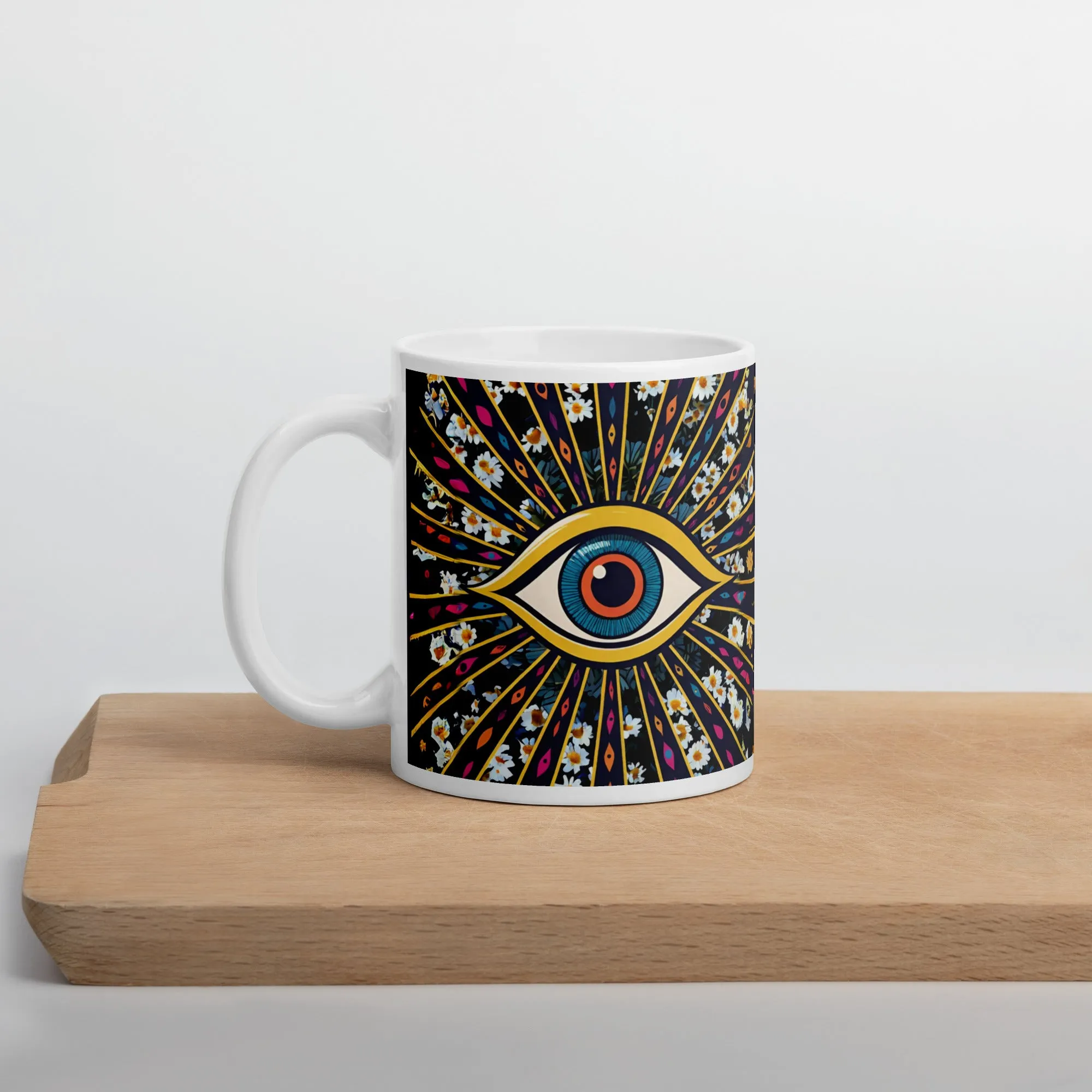 Eye Of Nature White glossy mug