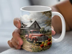 Farm House old truck design Coffee Mug, Farm House old truck mug, Farm House mug, Country Mug, Cowgirl Coffee Mug