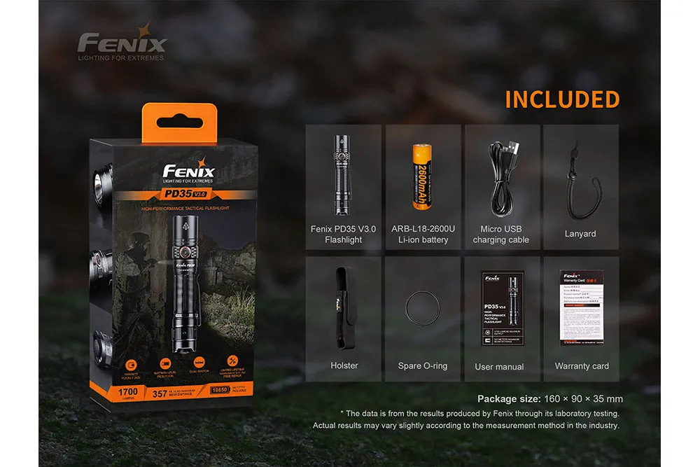 Fenix PD35 Flashlight V3.0 Tactical Flashlight