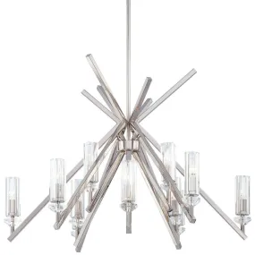 Fusano 39 in. 12 lights Chandelier Polished Nickel finish