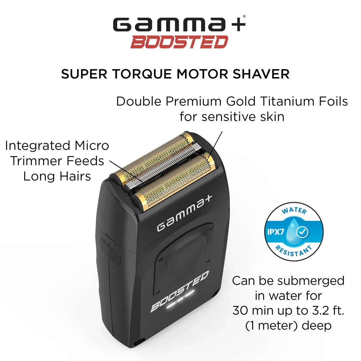 Gamma  Boosted Foil Shaver w/ Super Torque Motor (GP808M)