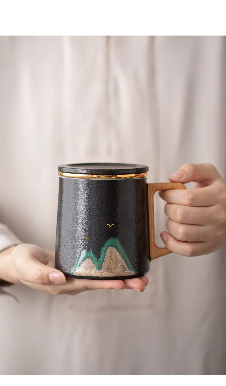 Gohobi Mountain Ceramic Tea Office Mug