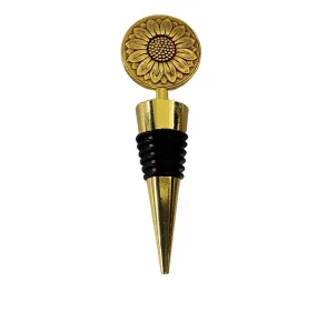 Handmade Golden Sunflower Wine Bottle Stopper