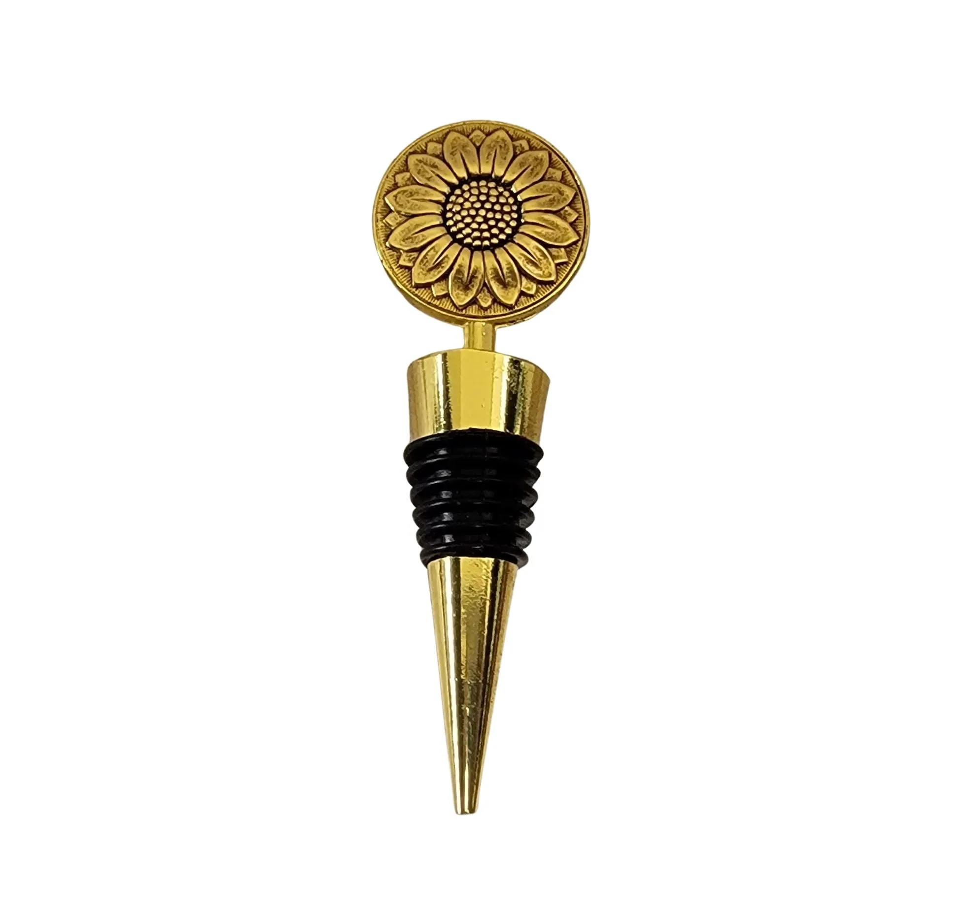 Handmade Golden Sunflower Wine Bottle Stopper