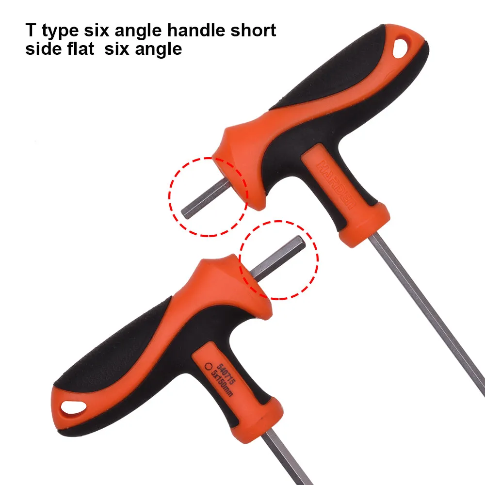 Harden Professional Hand Tool T-HANDLE Hand Tool Hex Key Wrench Set 4X100mm