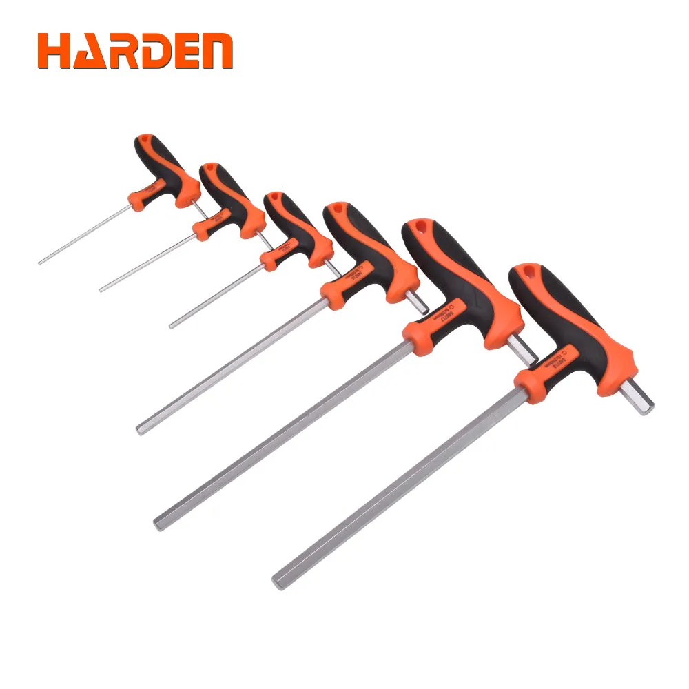 Harden Professional Hand Tool T-HANDLE Hand Tool Hex Key Wrench Set 4X100mm