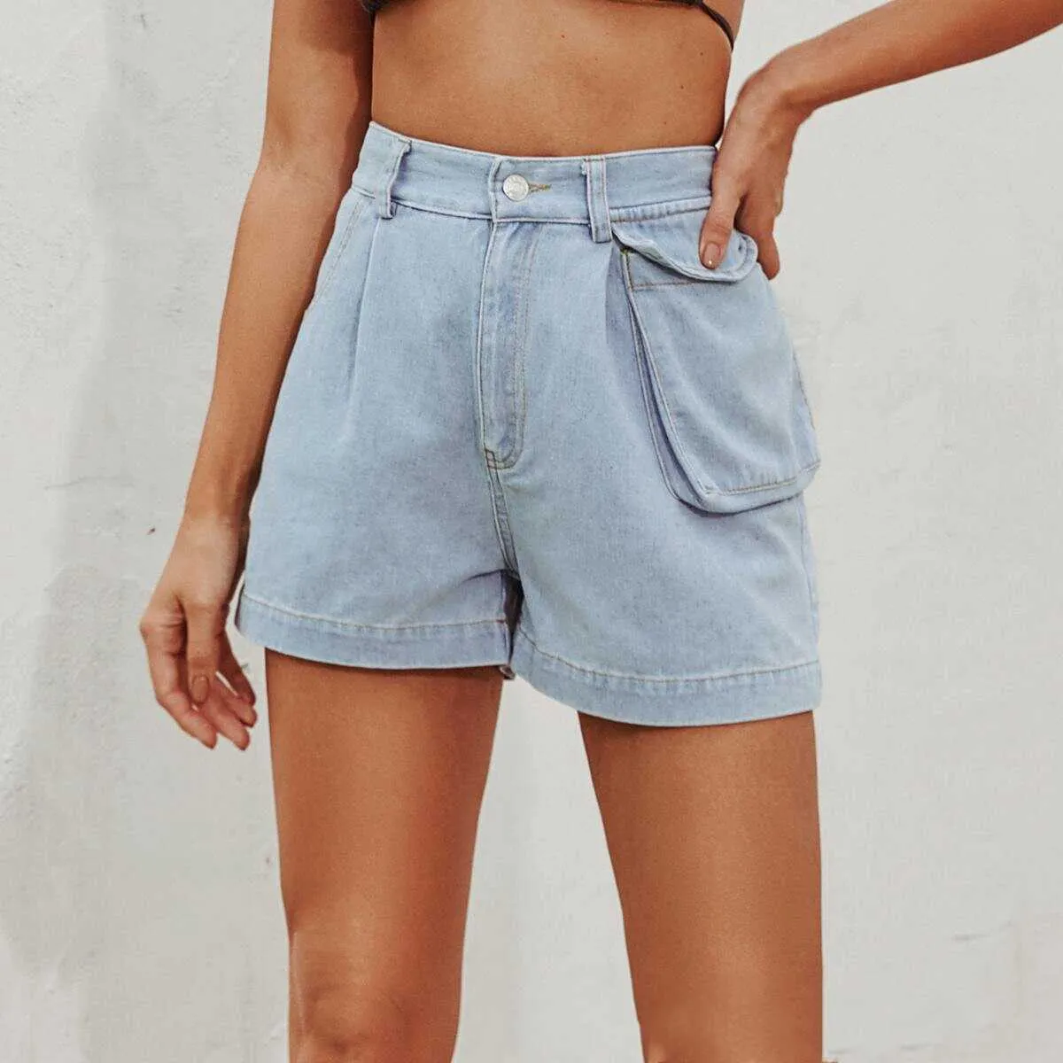 High Waist Denim Shorts