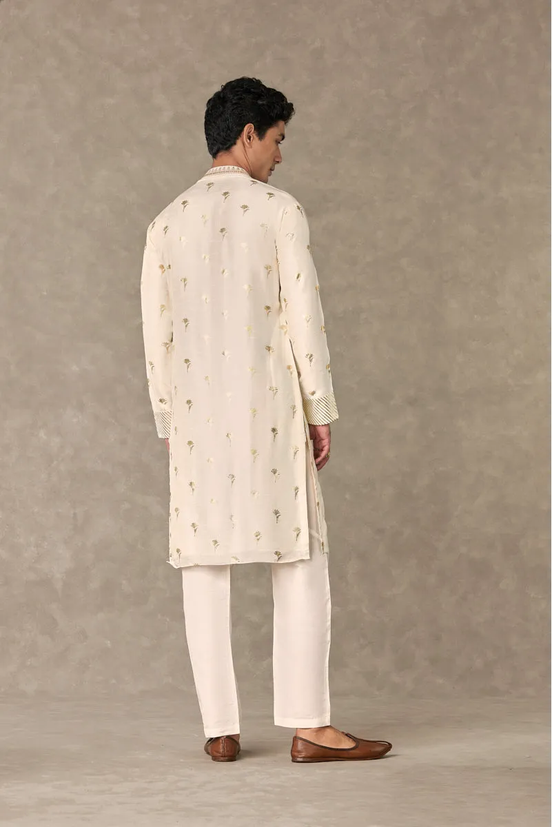 Ivory Wine Garden Kurta Set