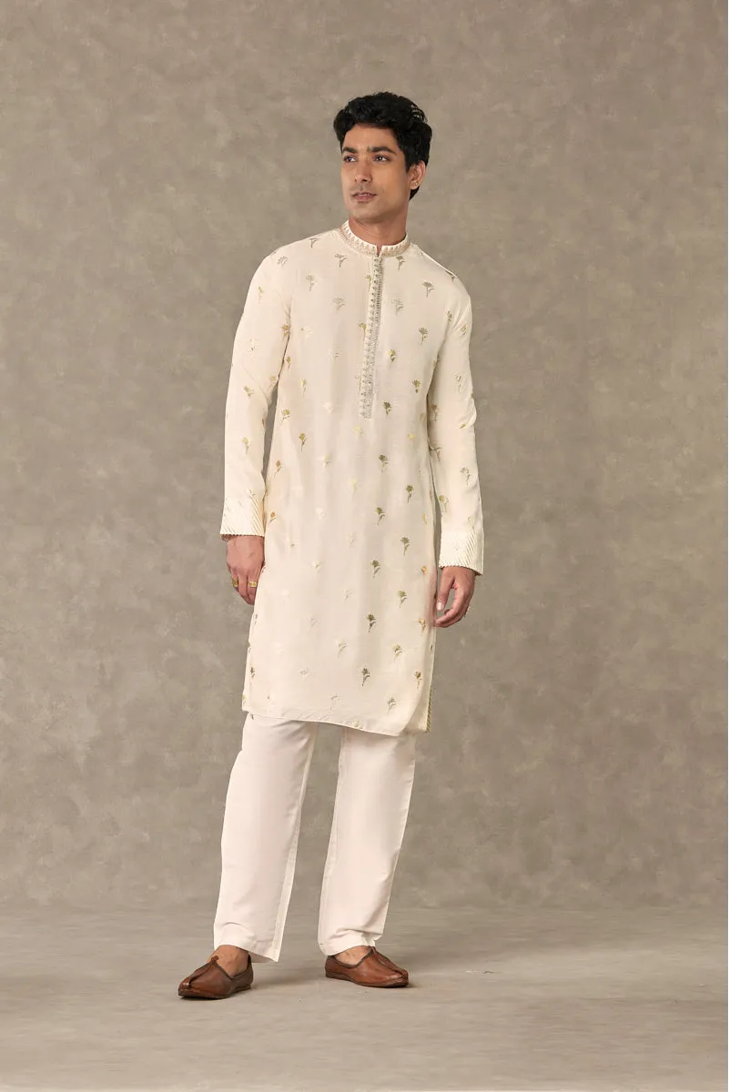 Ivory Wine Garden Kurta Set