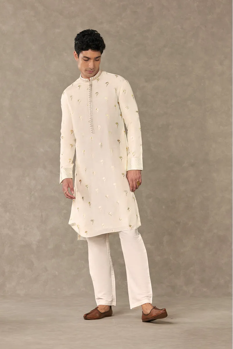 Ivory Wine Garden Kurta Set