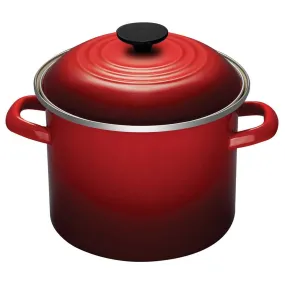 Le Creuset Enameled on Steel Stockpot, 8-Quart, Cerise